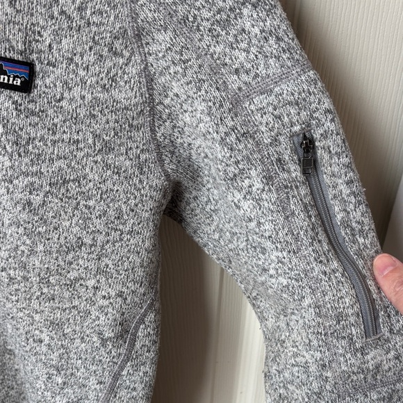 Patagonia women’s better sweater quarter Sweater Heather Gray small hiking EUC - Picture 4 of 7